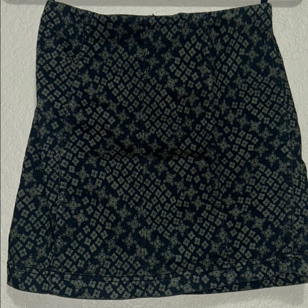 Free People Black and Gray Mini Pencil Skirt